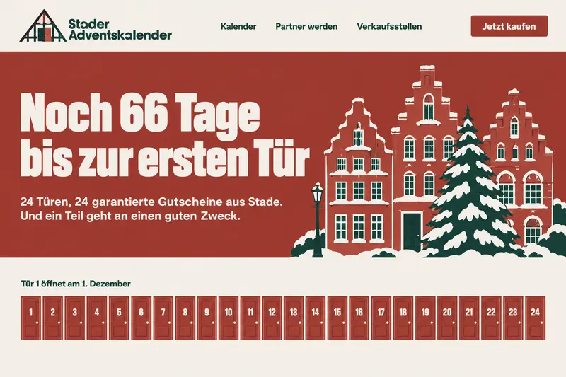 Frühe Skizze der Startseite