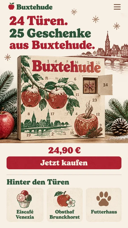 Startseite auf dem Handy