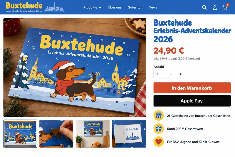 Produktseite im Shop mit Apple Pay