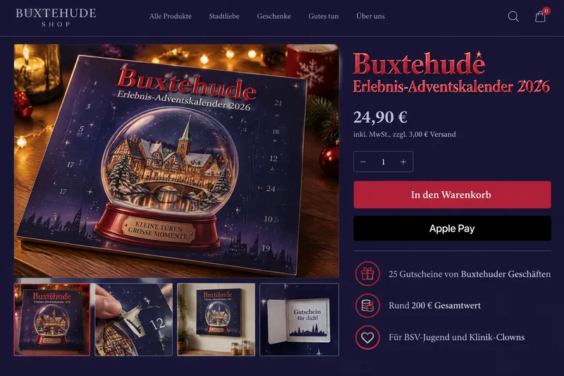 Produktseite im Shop mit Apple Pay