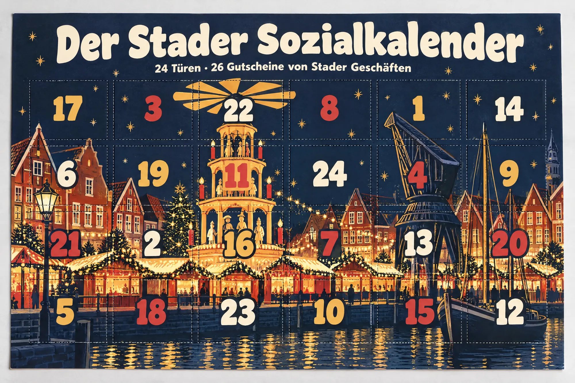 Marktlichter: die Weihnachtspyramide als Plakat