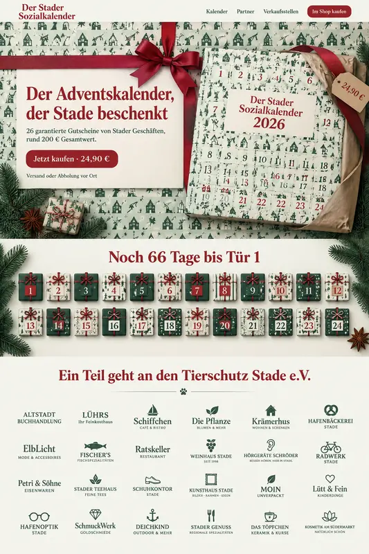 Geschenkpapier: die Seite als eingepacktes Geschenk
