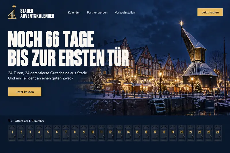 Frühe Skizze der Startseite