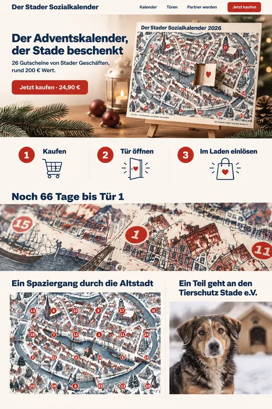 Startseite mit Karte und Stecknadeln